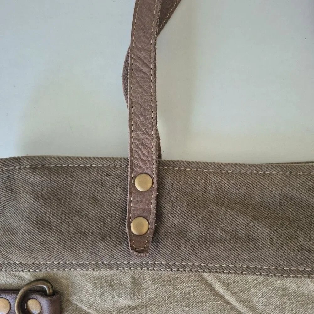 Myra Bag So The Adventure Begins 1960 The Journey Upcycled Denim and Canvas Tote